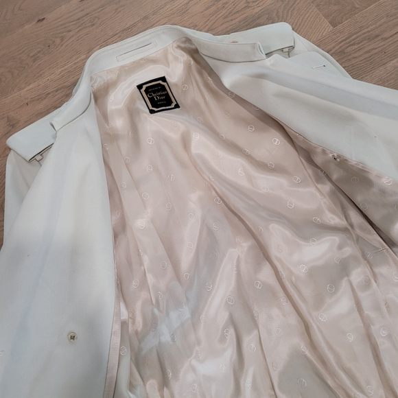 SOLD Christian Dior Vintage Mens Tan Khaki Trench Coat Ankle Length - Picture 5 of 15